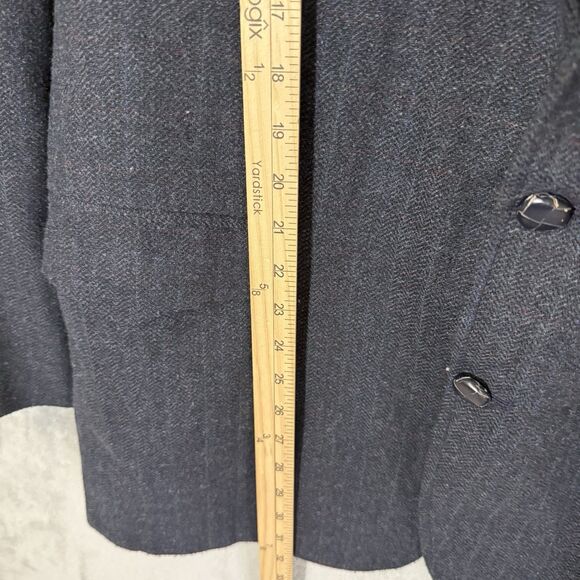 Circle S Western Blazer Sport Coat Navy Blue 46L Rodeo Cowboy Yoke Two Button - Picture 5 of 13